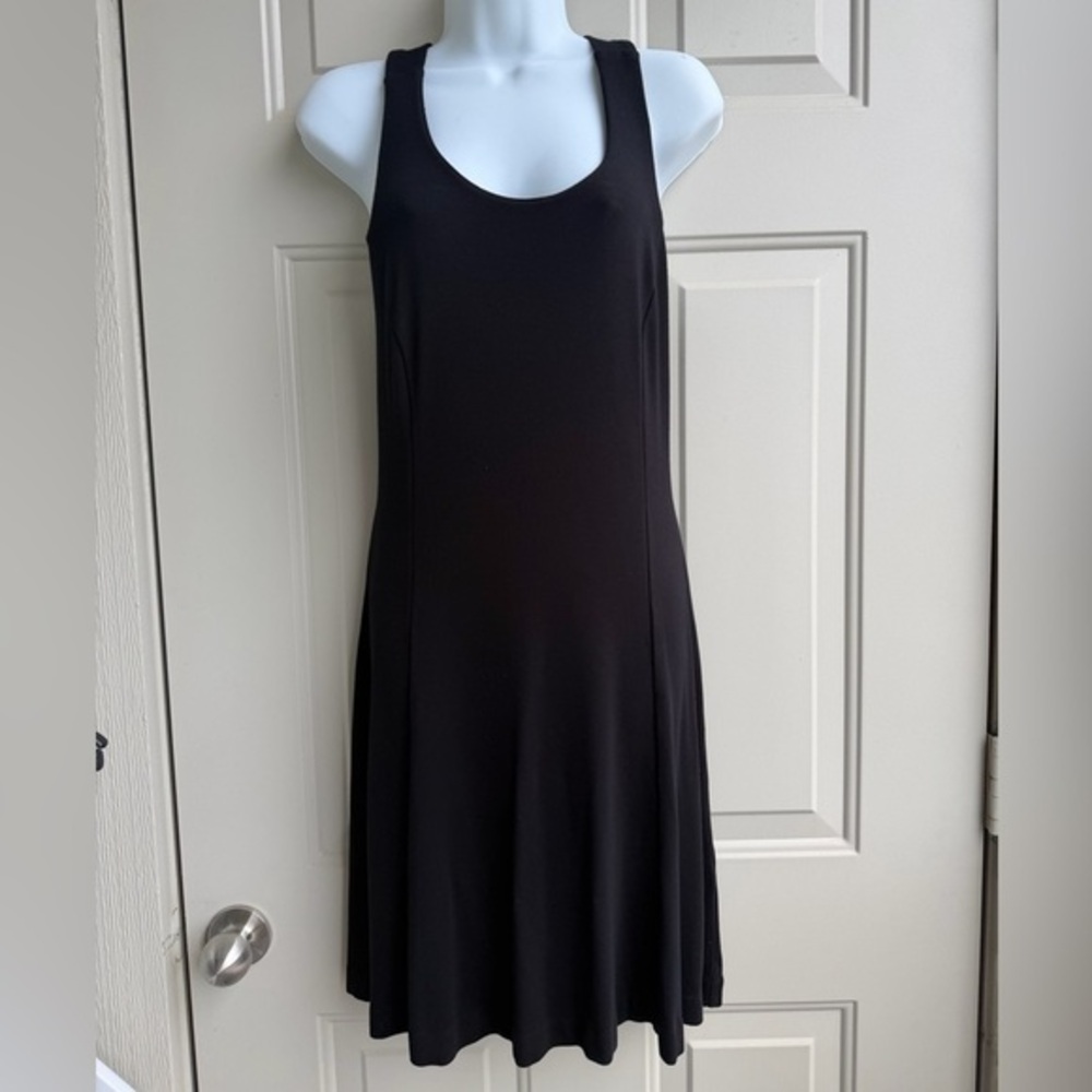 Willi Smith Little Black Dress Sleeveless Flowy Fit & Flare Midi M
